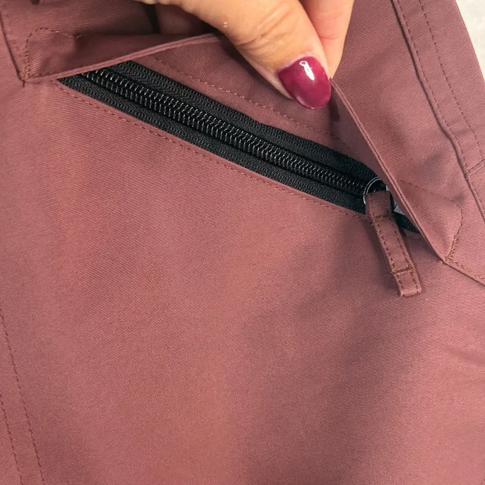Pulse- Girls Maroon/ mauve pink snow Pants- Large (14/16)